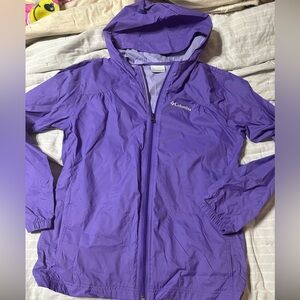 Girls Large purple Columbia windbreaker